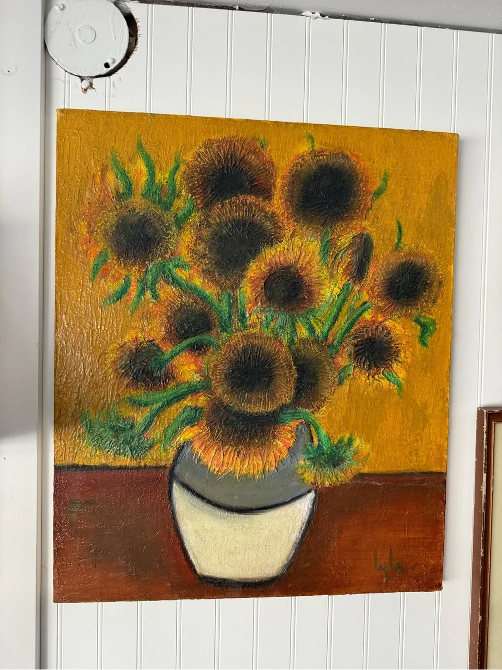 Vtg Oil painting on Canvas - Picture 2 of 3